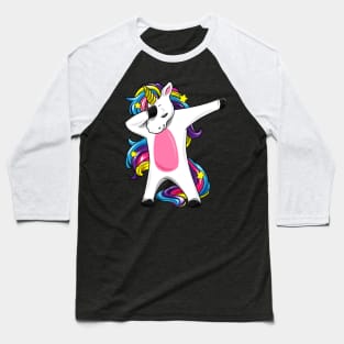 Dabbing Unicorn Costume Rainbow Horse Girl gift Baseball T-Shirt